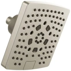 Essential 2.5 GPM H2OKinetic Square Multi-Function Showerhead