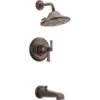 Rook Thermostatic Tub And Shower Trim Package With Multi-Function H2Okinetic Shower Head, Volume Control, And TempAssure Technology - Less Valve -Bathroom Sales Store brizo t60461 rb 318
