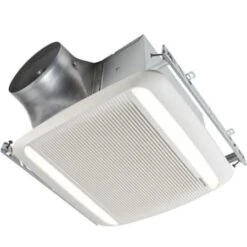 80 CFM 0.3 Sone Ceiling Mounted LED Lighted Exhaust Fan With Silent Sound Technology