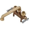 Two Handle Laundry Faucet With Straddle Legs, Replaceable Seats, And 6" Cast Spout 1 Two Handle Laundry Faucet With Straddle Legs, Replaceable Seats, And 6" Cast Spout -Bathroom Sales Store central brass 0465 5 5795709