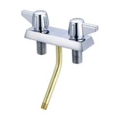 Double Handle Shampoo Faucet Trim With 3-Hole 4” Installation - Less Spout