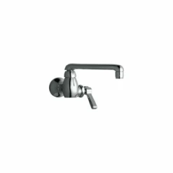 Wall Mounted Pot Filler Faucet With Lever Handle And 6" Full-Flow Swing Spout