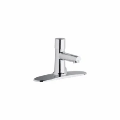 Single Supply Hot / Cold Water Basin Faucet With Self Closing Button Handle - 8" Centerset Installation