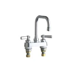 Commercial Grade Centerset Laundry / Service Faucet With Lever Handles - 4" Faucet Centers