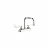 Commercial Grade Centerset Laundry / Service Faucet With Wrist Blade Handles - 4" Faucet Centers