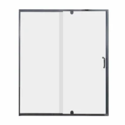 Purify 69" High X 48" Wide Semi-Framed Pivot Shower Door With Clear Glass And H2OFF™ Technology -Bathroom Sales Store clean miseno msdc4869 sv