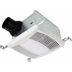 110 CFM 0.9 Sone Ceiling Mounted Energy Star Rated Exhaust Fan With Light