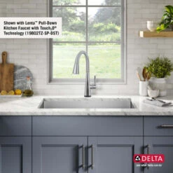 Delta Lenta 32” Undermount 16 Gauge Stainless Steel Single Bowl Kitchen Sink With Accessories -Bathroom Sales Store cqvvdhwawy2hg3lpyx73