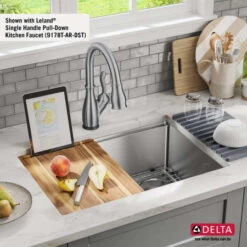 Delta Lorelai 27” Workstation Kitchen Sink Undermount 16 Gauge Stainless Steel Single Bowl With WorkFlow Ledge And Accessories -Bathroom Sales Store d0f854tsfu8a5jdefpzg