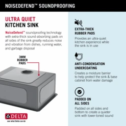 Delta Lenta 23” Undermount 16 Gauge Stainless Steel Single Bowl Kitchen Sink With Accessories 26 Delta Lenta 23” Undermount 16 Gauge Stainless Steel Single Bowl Kitchen Sink With Accessories -Bathroom Sales Store d83tlzgmzo3erzkftfte