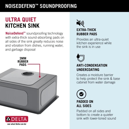 Delta Lenta 23” Undermount 16 Gauge Stainless Steel Single Bowl Kitchen Sink With Accessories 12 Delta Lenta 23” Undermount 16 Gauge Stainless Steel Single Bowl Kitchen Sink With Accessories - Image 10