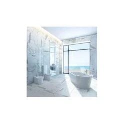 Marble Attache - 24" X 48" Rectangle Wall Tile - Polished Visual - Sold By Carton (15.26 SF/Carton) -Bathroom Sales Store daltile ma82448l marble attache tile lifestyle image 427
