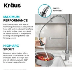 Britt 1.8 GPM Touchless Sensor Single Handle Pull Down Kitchen Faucet -Bathroom Sales Store dei50tbcp0uxqosxsqdf