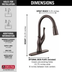 Delta Ophelia 1.8 GPM Single Hole Pull Down Kitchen Faucet With Touch2O Technology - Includes Escutcheon -Bathroom Sales Store delta 19888tz dst alternate image 12