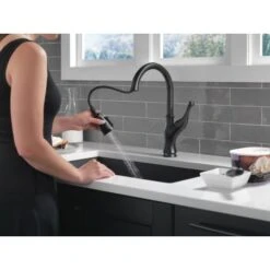 Delta Ophelia 1.8 GPM Single Hole Pull Down Kitchen Faucet With Touch2O Technology - Includes Escutcheon -Bathroom Sales Store delta 19888tz dst alternate image 20