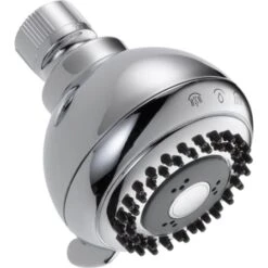 Delta 2.5 GPM Fundamentals 3" Wide Multi Function Shower Head With Touch-Clean® Technology - Limited Lifetime Warranty