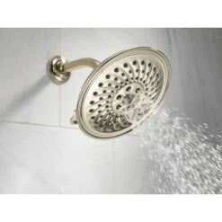 Delta Universal Showering 1.75 GPM Multi Function Shower Head -Bathroom Sales Store delta 52687 running shower head in brilliance polished nickel 1409