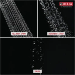 Delta Universal Showering 7-11/16" Round 1.75 GPM Shower Head Full Spray Pattern With Touch Clean And H2Okinetic Technology -Bathroom Sales Store delta 52688 alternate image 256