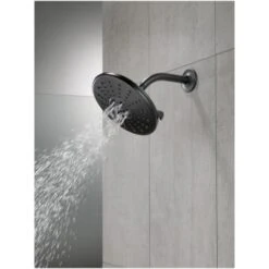Delta Universal Showering 7-11/16" Round 1.75 GPM Shower Head Full Spray Pattern With Touch Clean And H2Okinetic Technology -Bathroom Sales Store delta 52688 alternate image 258