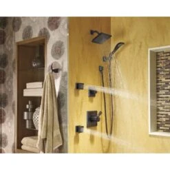 Delta 1.75 GPM Dryden Hand Shower Package - Includes Hand Shower, Holder, Hose, And Limited Lifetime Warranty -Bathroom Sales Store delta 55051 overall room view in venetian bronze 663