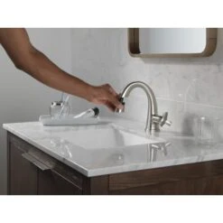 Delta Stryke 1.2 GPM Single Hole Bathroom Faucet With Pull Down Wand And Push Pop-Up Drain Assembly -Bathroom Sales Store delta 5776 pd dst alternate image 168