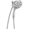 Delta Universal Showering Round 2.5 GPM Multi Function 2-in1 In2ition Shower Head And Hand Shower With H2Okinetic And MagnaTite Technology