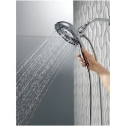 Delta In2ition 2.5 GPM Multi Function Shower Head With Touch-Clean, MagnaTite, And H2Okinetic Technology -Bathroom Sales Store delta 58480 25 pk alternate image 415