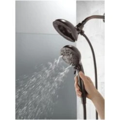 Delta In2ition 2.5 GPM Multi Function Shower Head With Touch-Clean, MagnaTite, And H2Okinetic Technology -Bathroom Sales Store delta 58480 25 pk alternate image 417