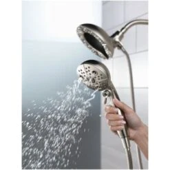 Delta In2ition 2.5 GPM Multi Function Shower Head With Touch-Clean, MagnaTite, And H2Okinetic Technology -Bathroom Sales Store delta 58480 25 pk alternate image 727