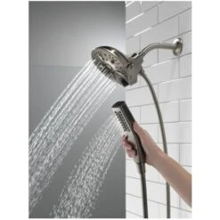 Delta Universal Showering In2ition 1.75 GPM Multi Function Shower Head With Touch-Clean, MagnaTite, And H2Okinetic Technology -Bathroom Sales Store delta 58620 pk alternate image 485