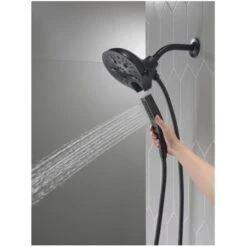 Delta Universal Showering In2ition 1.75 GPM Multi Function Shower Head With Touch-Clean, MagnaTite, And H2Okinetic Technology -Bathroom Sales Store delta 58620 pk alternate image 486