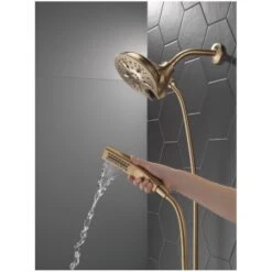 Delta Universal Showering In2ition 1.75 GPM Multi Function Shower Head With Touch-Clean, MagnaTite, And H2Okinetic Technology -Bathroom Sales Store delta 58620 pk alternate image 487
