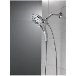 Delta Universal Showering In2ition 1.75 GPM Multi Function Shower Head With Touch-Clean, MagnaTite, And H2Okinetic Technology -Bathroom Sales Store delta 58620 pk alternate image 488