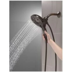 Delta Universal Showering In2ition 1.75 GPM Multi Function Shower Head With Touch-Clean, MagnaTite, And H2Okinetic Technology -Bathroom Sales Store delta 58620 pk alternate image 490