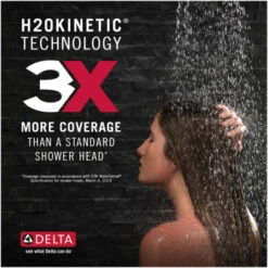 Delta Universal Showering In2ition 1.75 GPM Multi Function Shower Head With Touch-Clean, MagnaTite, And H2Okinetic Technology -Bathroom Sales Store delta 58620 pk alternate image 493