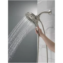 Delta Universal Showering In2ition 1.75 GPM Multi Function Shower Head With Touch-Clean, MagnaTite, And H2Okinetic Technology -Bathroom Sales Store delta 58620 pk alternate image 762