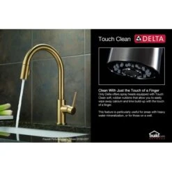 Delta Trinsic Pull-Down Kitchen Faucet With On/Off Touch Activation, Magnetic Docking Spray Head, And Soap/Lotion Dispenser - Includes Lifetime Warranty (5 Year On Electronic Parts) -Bathroom Sales Store delta 9159t dst sd technology graphic 33