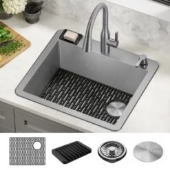 Delta Marca 25" Undermount Single Basin Stainless Steel Kitchen Sink -Bathroom Sales Store delta 952138 t25s alternate image 2