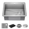 Delta Marca 25" Undermount Single Basin Stainless Steel Kitchen Sink -Bathroom Sales Store delta 952138 t25s ss 8055078