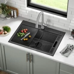 Delta Rivet 30" Drop In Single Basin Stainless Steel Kitchen Sink With Cutting Board -Bathroom Sales Store delta 95a9031 t30s alternate image 56
