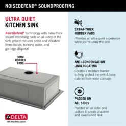 Delta Rivet 30" Drop In Single Basin Stainless Steel Kitchen Sink With Cutting Board -Bathroom Sales Store delta 95a9031 t30s alternate image 64