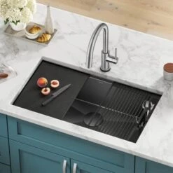 Delta Rivet 32" Undermount Single Basin Stainless Steel Kitchen Sink With Cutting Board -Bathroom Sales Store delta 95b9031 32s alternate image 108