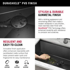 Delta Rivet 32" Undermount Single Basin Stainless Steel Kitchen Sink With Cutting Board -Bathroom Sales Store delta 95b9031 32s alternate image 110