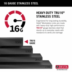 Delta Rivet 32" Undermount Single Basin Stainless Steel Kitchen Sink With Cutting Board -Bathroom Sales Store delta 95b9031 32s alternate image 112