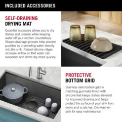 Delta Rivet 32" Undermount Single Basin Stainless Steel Kitchen Sink With Cutting Board -Bathroom Sales Store delta 95b9031 32s alternate image 115