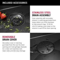 Delta Rivet 32" Undermount Single Basin Stainless Steel Kitchen Sink With Cutting Board -Bathroom Sales Store delta 95b9031 32s alternate image 116