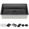 Delta Rivet 32" Undermount Single Basin Stainless Steel Kitchen Sink With Cutting Board -Bathroom Sales Store delta 95b9031 32s gs 8055078