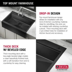 Delta Rivet 35-7/8" Drop In Single Basin Stainless Steel Kitchen Sink With Cutting Board -Bathroom Sales Store delta 95d9031 t36s alternate image 165