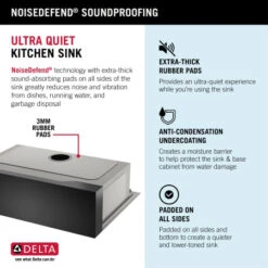 Delta Rivet 35-7/8" Drop In Single Basin Stainless Steel Kitchen Sink With Cutting Board -Bathroom Sales Store delta 95d9031 t36s alternate image 168