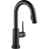 Delta Trinsic Pull-Down Bar/Prep Faucet With On/Off Touch Activation, Magnetic Docking Spray Head, And Optional Base Plate - Includes Lifetime Warranty (5 Year On Electronic Parts) -Bathroom Sales Store delta 9959t bl dst 5